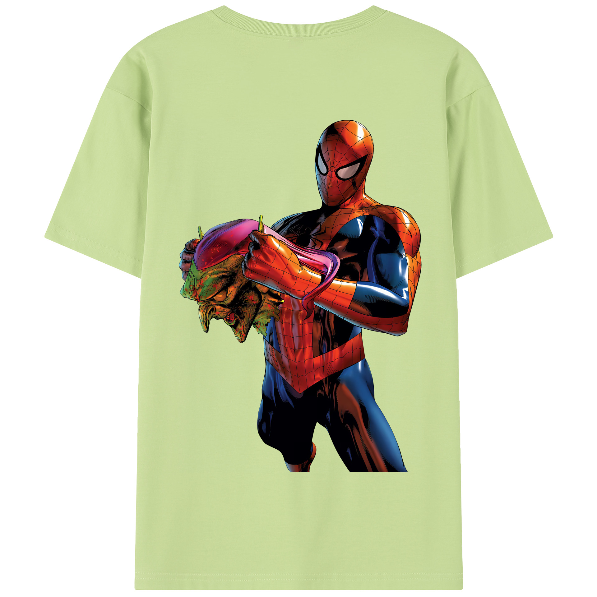 Spider Man スパイダーマン 綿100％半袖Tシャツ（背面プリント）